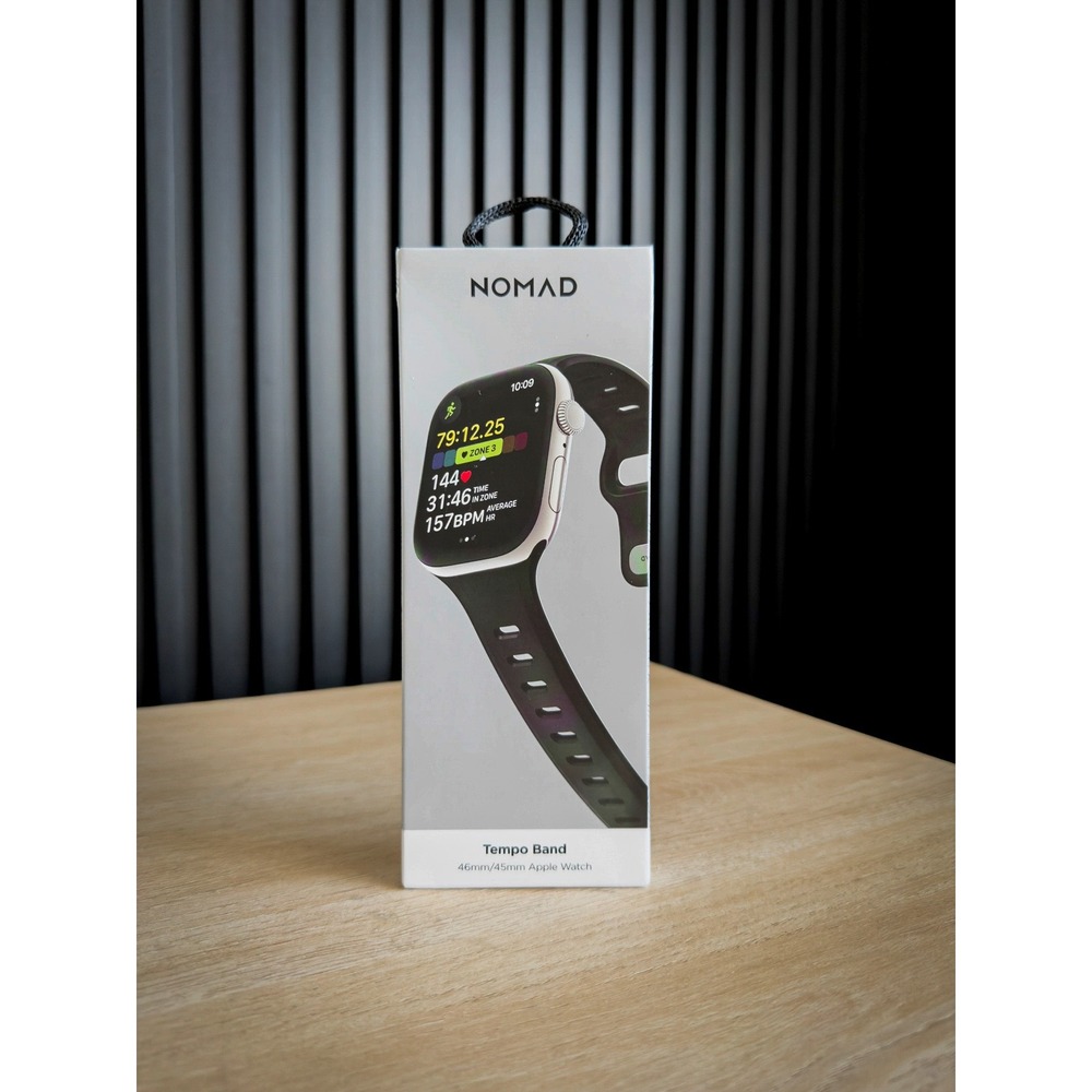 Nomad Tempo Band Black FKM Rubber for Apple Watch 49mm 46mm 45mm 44mm